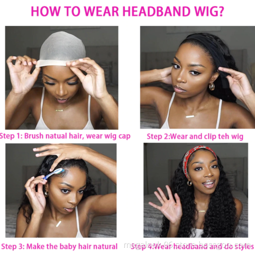 Megalook Wholesale Remy Human Hair Headband Wig,Headband Wig Human Hair For Black Women,Curly Headband Human Hair Wig